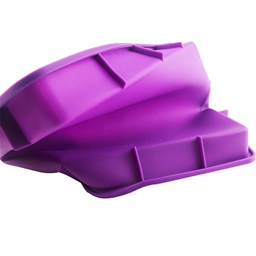 Orgrimmar 2 Pcs Silicone Rectangular Cake Pans Mold Bakeware Bread Baking Pan Non Stick Easy Demoulding Purple #TOP3