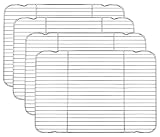 P&P CHEF Baking Cooling Racks Pack of 4-16.6''x11.6 Stainless Steel Wire Cooking Rack for Oven Use C
