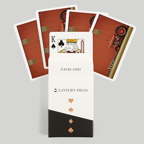 Set de 52 cartas de póker Lantern Press Red Tractor miniatura 6