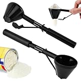 2 Pcs Coffee Scoop Funnel for K-Cups Reusable, 2 Tablespoon Coffee Measuring Scoop for Filling Water Bottles with Protein Powder Milk Powder, Easy Slide Scoop