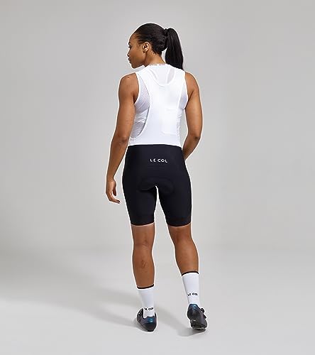 LE COL Short feminino Pro Bib II | Shorts de ciclismo de camurça acolchoados | Calça de bicicleta le