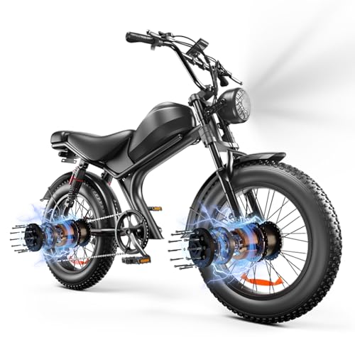LONG SENG Electric Bike for Adults?2000W Dual Motor Ebike?Ebike Fat Tire with 48V/23Ah Removable Battery?Youth Electric Bike,Adult Electric Dirt Bike…