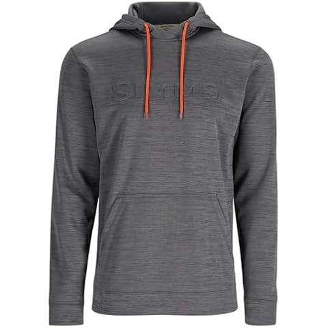 Simms Challenger Men's Fishing Hoodie - Long Sleeve UV Sun Protection, Fleece Interior, Adjustable Hood, Comfort and Versatility Ideal for Hot, Cool, Windy Days (Slate, Large) Cover
