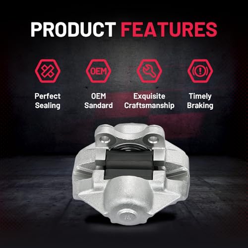 Image of BDFHYK 19-230 19-231 Front Disc Brake Caliper Assembly Compatible with VW Beetle 1974-1979, Compatible with VW Super Beetle 1974-1979 1.6L H4, GAS 2pcs