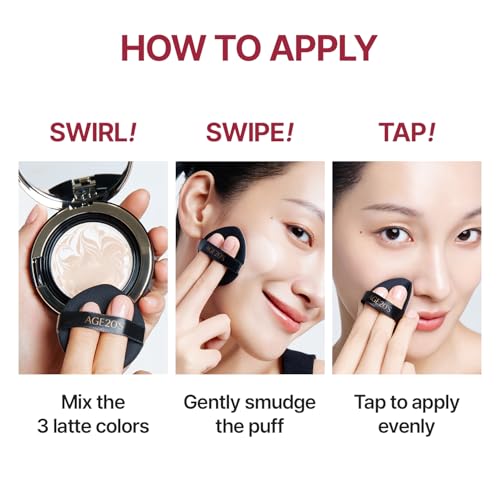 Image of [Vegan] AGE20'S Signature Essence Pact | Pack of 1 | 23W BEIGE | Korean Cushion Foundation | Cream Foundation, Dewy & Glow Finish, Natural Coverage, SPF 50+