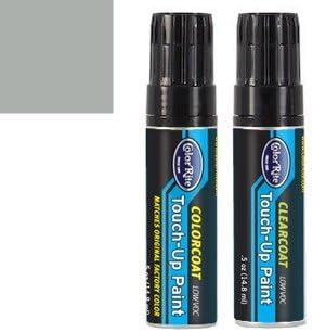 Half-Ounce Jar for Chrysler All Automotive Touch-up Paint - Platinum Silver Metallic Clearcoat HD1 - All-Inclusive Package