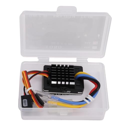 ESC brossé étanche 80A SIXRUN compact avec 3 modes pour voiture RC