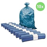 [page_title]-Müllsäcke, 250 St. extra starke blaue Müllbeutel, 120 l Fassungsvermögen, 700 x 1.100 mm, Typ 70 mit 42 my, besonders reißfest, ideal für Garten, Umzüge, Entrümpelungen & Haushalt, 10er Pack