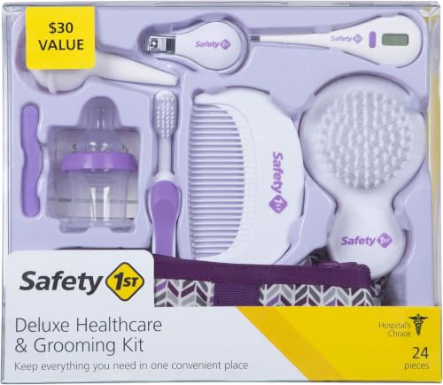 Image of Safety 1st Deluxe Baby Healthcare and Grooming Kit, Pyramids Grape Juice, Newborn Baby Essentials, One Size, 24 Pieces (Pack of 12)