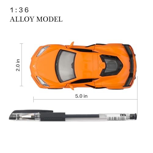 Modelo Chevrolet Corvette C8 1:36 a escala miniatura 4