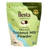 Fiesta Tropicalé Unsweetened Organic Coconut Milk Powder, Plant Based Organic Milk, Non Dairy, Gluten Free Powdered Milk for Healthy Coffee Creamer, Smoothies, Baking, Cooking and Drinks, 16 Oz, Pack of 1