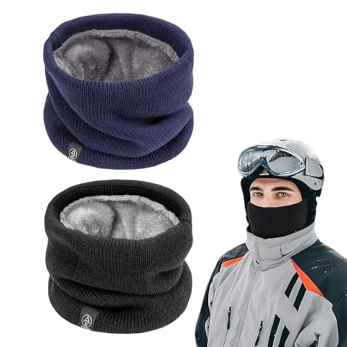 JUGUTA 2 Piezas Braga para Cuello Invierno, Bufanda Tubular, Snood Windstopper, Braga para Cuello Hombre Mujer, Braga Térmica Moto, Calentador para Ciclismo Running Snowboard Deportes