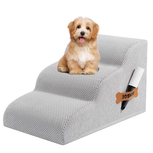 Romrol Dog Stairs Ramp for Beds Couches, Extra Wide Pet