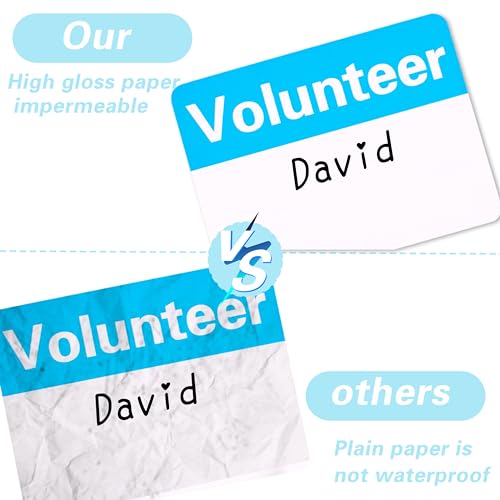 Etiquetas de identificación autoadhesivas para controlar accesos de voluntarios 3