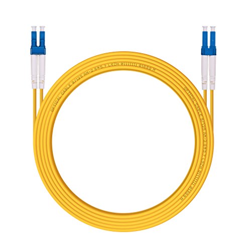 5M OS1/OS2 LC to LC Fiber Patch Cable Single Mode Duplex, 9/125um, LSZH Yellow, 1310/1550nm Wavelength, 16.4ft