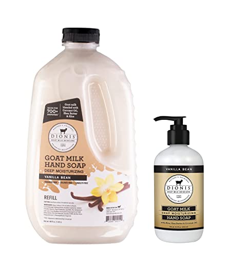 Dionis Goat Milk Skincare Vanilla Scented Hand Soap (8.5 Oz) With Refill (48 Oz) #TOP25