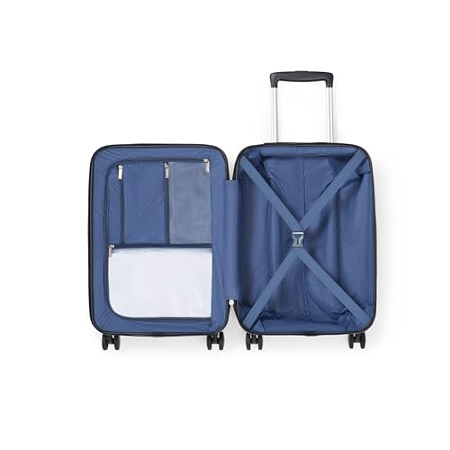 Image of American Tourister Robotech FTL | Cabin Trolley Bag (55 cm) | 360 8 Wheel Travel Luggage with Laptop Compartment|Hard Luggage Polycarbonate Suitcase|Recessed TSA Lock with USB|3 Years Warranty|Black