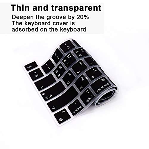 Funda de teclado coreano para MacBook Pro 13 M1 A2338 protector de silicona version US 7