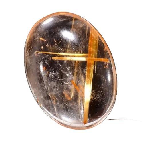 Quartz rutile doré naturel cabochon 18x13mm pour réparer ou créer facilement bague et collier