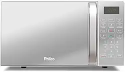 Micro-ondas Philco 20L, 1100W, Branco Espelhado, 110V