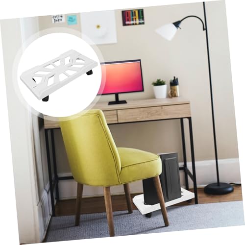 Soporte para CPU bajo el escritorio Uonlytech con ruedas, soporte para torre de computadora para hogar y oficina, superficie lisa, compatible con torres de computadora miniatura 7