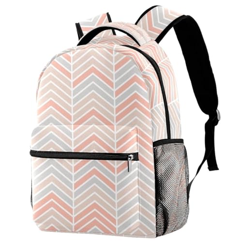Sac à dos d'école multicolore triangle pour ado et voyage 40cm
