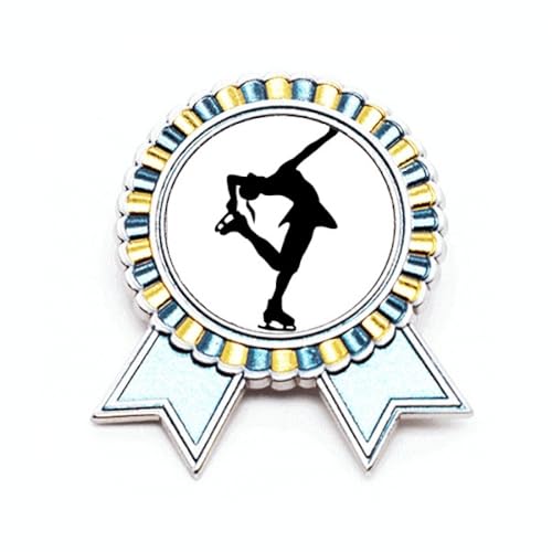 Broche patinage femme Outline Sport en métal M pour veste et sac