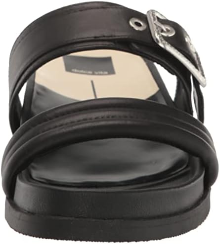Dolce Vita Women's Shaila Sandal, Black Leather, 8 | Image 1