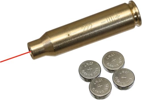 MAYMOC 222 Bore Sight Red Dot Cartucho con 2 Juegos de baterías