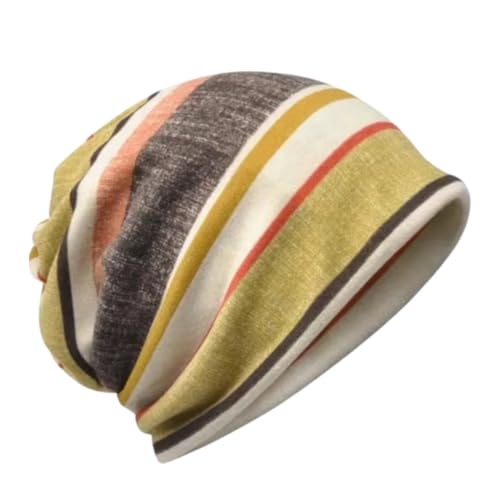 Image of Youstylo Men's Women's Slouchy Blended Cotton Summer Winter Beanie Skull Multicolor Cap - SB3036 (Free Size)