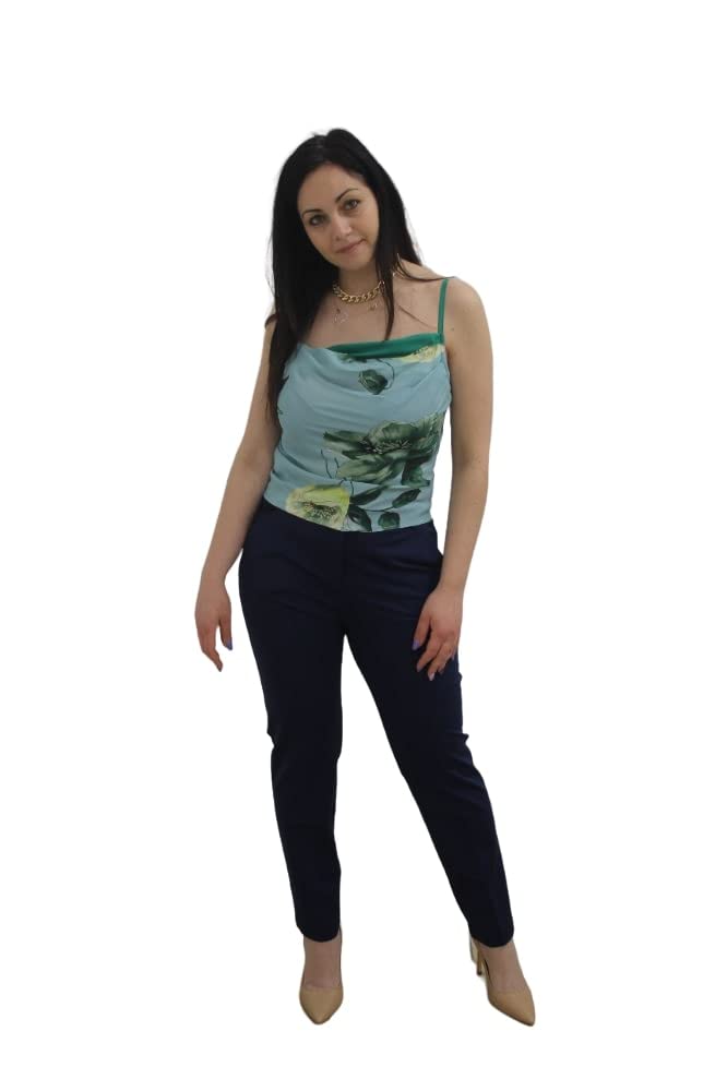 Pinko Viserbella Top Crepe De Chine Canottiera alla Moda Donna