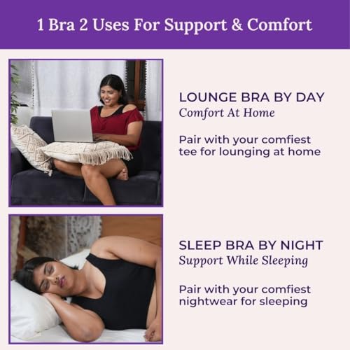 Image of Adira | Plus Size Sleeping Bra for Women | Plus Size Bra | Slip On Bras to Wear at Home | Comfortable Bra | Wirefree & High Coverage | Sleep Support | Avoids Stretch Marks | Pack of 2