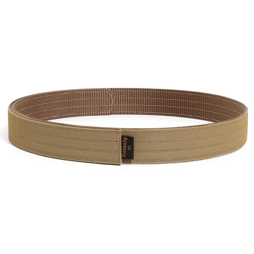 Dotacty Inner Belt Hook Lined 1.5 Under Inside Belt for use with Duty/Utility/Tactical/Outer Blet (Coyote Brown Large)