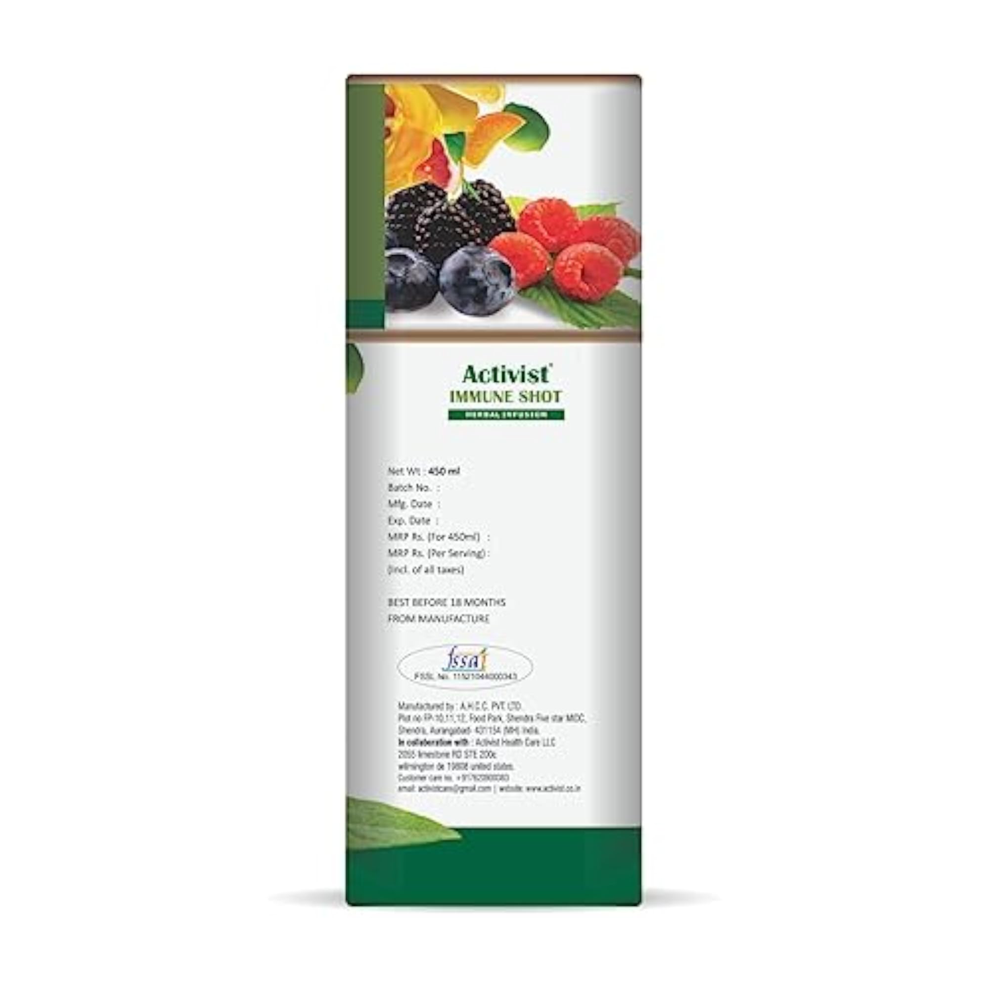 Activist Immune Shot for Health and Stamina