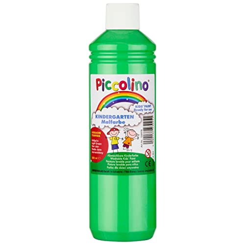 Kindermalfarbe - Piccolino Kindergarten Malfarbe hellgrün 500ml - Schulmalfarbe Kita Grundschule Cover