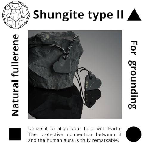 Shungite Pendant Necklace - Base Collection - Wearing this Shungite Crystal for Stress Down and Vitality Up - Shungites Stones from Russian Mine3