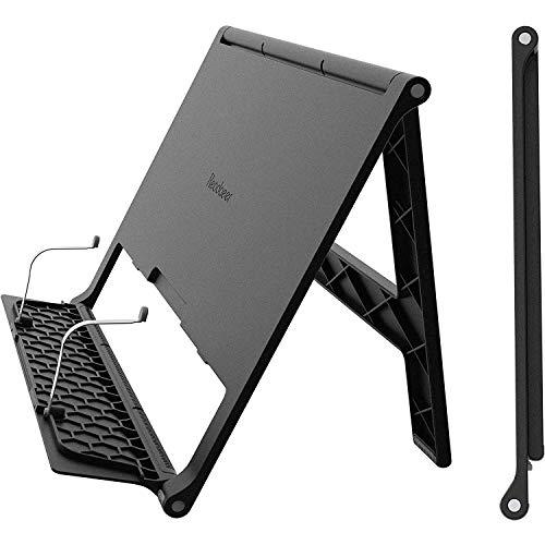 Readaeer Boek Stand voor lezen recept kookboek houder verstelbare keuken boekensteun (zwart)