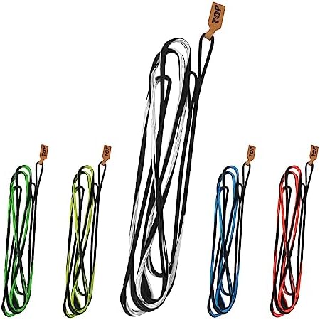 Lightning Archery Bowstring Dacron B-55 Bow String 16 Strands for Recurve Bow Traditional Longbow Hunting Replacement Bowstrings 62 inches(Black White)