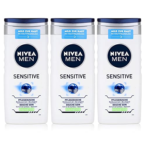 Gel de ducha NIVEA MEN Sensitive champú masculino corporal pack ahorro para pieles delicadas