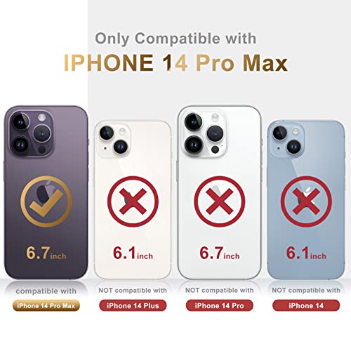 LCHULLE Glitter Case for iPhone 14 Pro Max Bling Sparkle Shockproof Phone Bumper Cute Stylish Cover for Women and Girls Crystal Silicone Slim Case for iPhone 14 Pro Max,Pink - Image 2