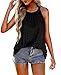 WIHOLL Swimsuit for Women 2025 Summer Bikini Slveless Bathing Suit Cover Up Hollow Out Sundress Beach Vacation Clothes Fashion Black S