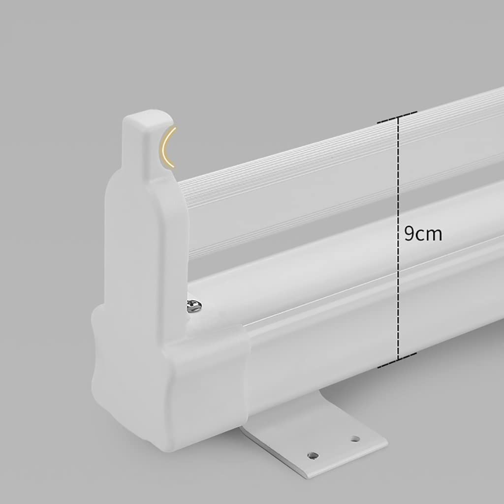 Riel telescópico para ropa para guardarropa, percha para ropa extraíble Base de metal ajustable de 26-61 cm, barra de armario extensible Ahorro de espacio - Blanco (Size : 41cm/16.1in)