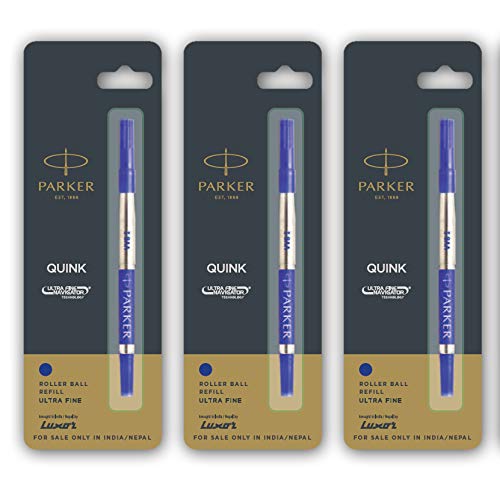 Parker Ultra Fine Navigator Roller Blue Pen Refills (3 Pic)