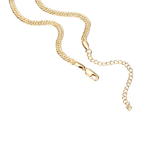 PAVOI 14K Gold Plated Minimalist Chain Necklace #TOP7