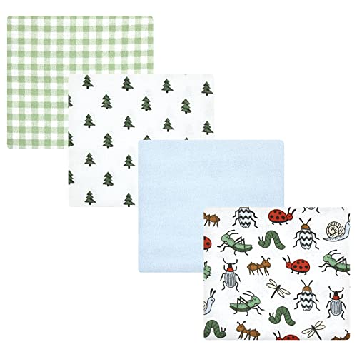 Image of Hudson Baby Unisex Baby Cotton Flannel Receiving Blankets, Bugs, One Size