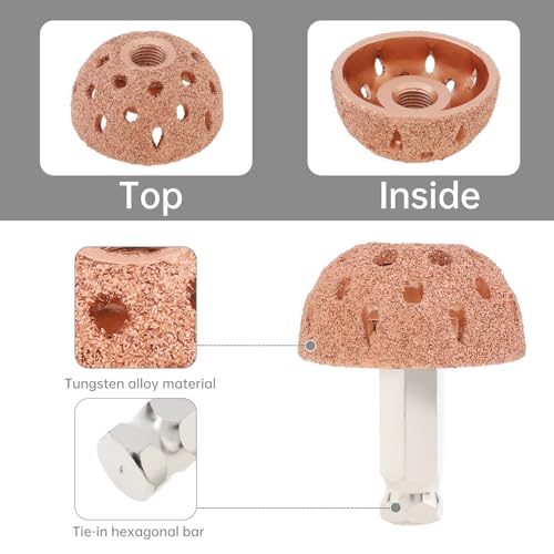 Image of Tire Repair Patch Tools 40mm 55mm Tungsten Steel Polishing Wheel with Patch Roller and Repair Scraper for Car Tire Grinding (40mm+55mm)