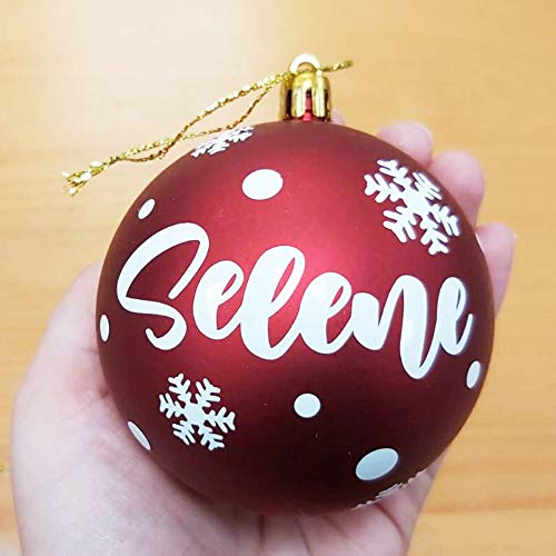 Palline di Natale personalizzate. Adesivi con 5