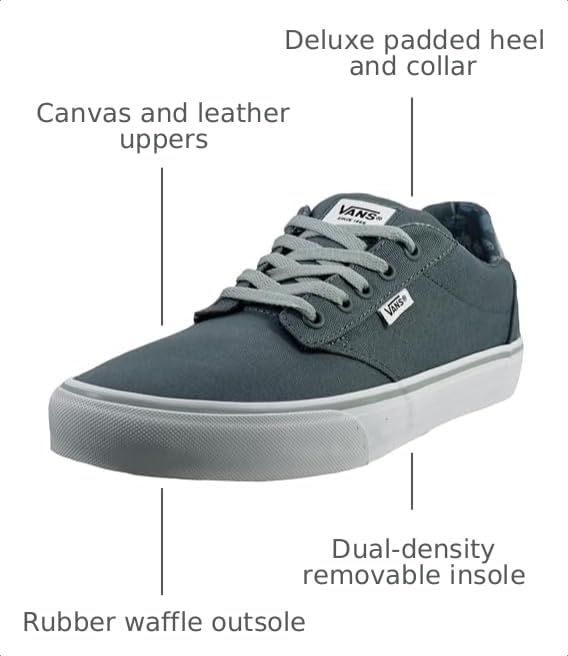 Image of Vans Men's Atwood Deluxe Shoe - Low-top Fashion Sneakers for Work, Walking & Casual Wear