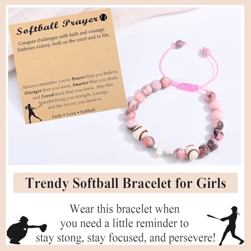 Image of Softball Volleyball Basketball Soccer Gifts for Girls Bracelets for Teen Girls Team Gifts Birthday /Christmas /Graduation Gifts