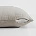 Calvin Klein - Euro Shams, 100% Soft Cotton Melange Flannel Set, Quilted Textured Feel with Micro-Grid Stitch, Set of 2 (Natural, 26